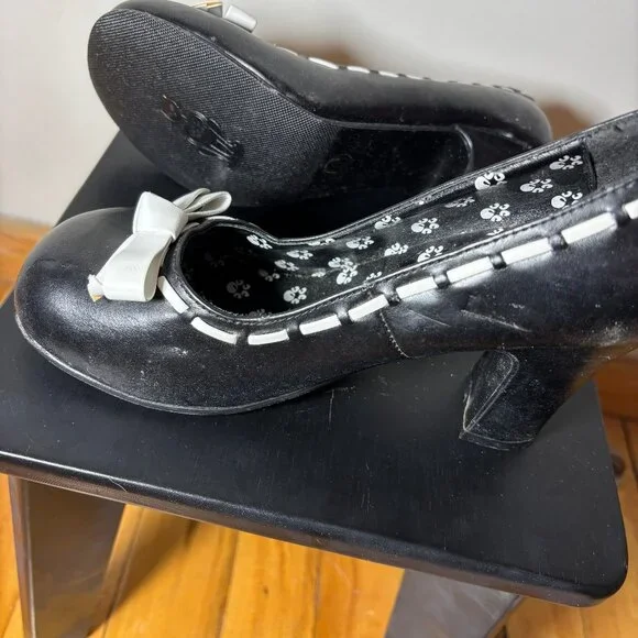 Tuk black and white high heeled shoes Size 6 - Picture 3 of 5